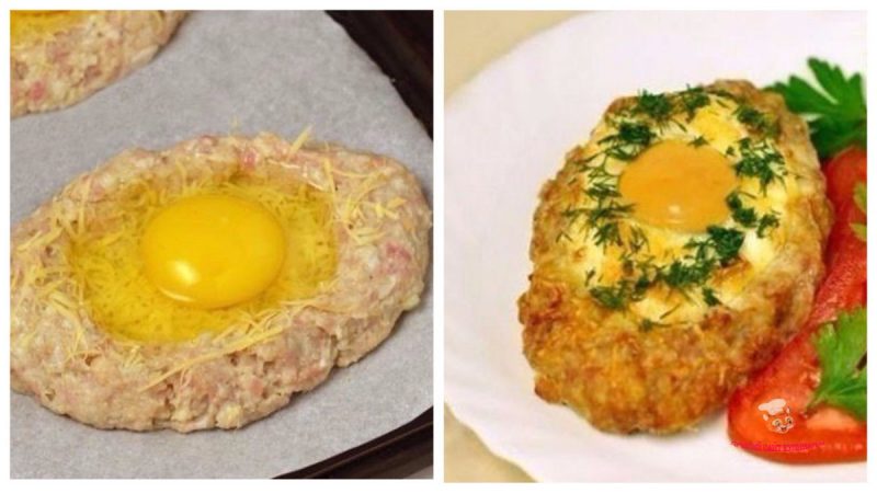 Шницель с яйцом — вкусно и оригинально!