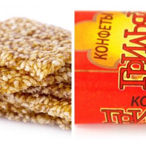 Грильяж с кунжутом