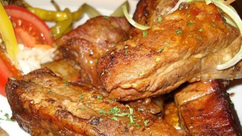 Свинина с медом и горчицей