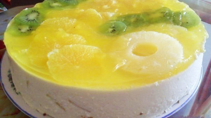 Творожный холодный торт