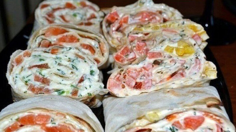 Закуска из лаваша — 13 вариантов начинки