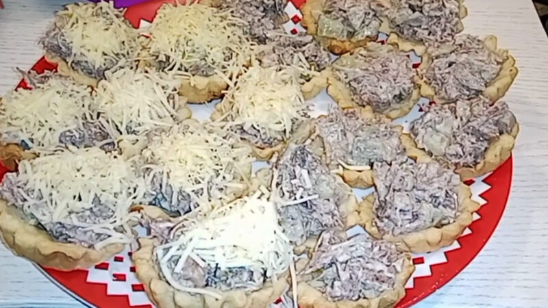 Оригинальная закуска в тарталетках