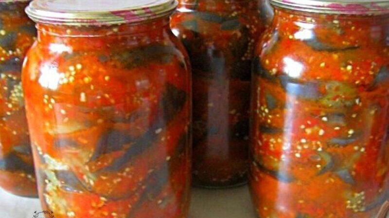 Салат из баклажанов на зиму «Тещин язык»