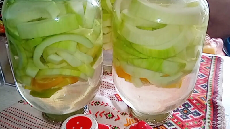 Быстрый компот на зиму из кабачков и апельсина