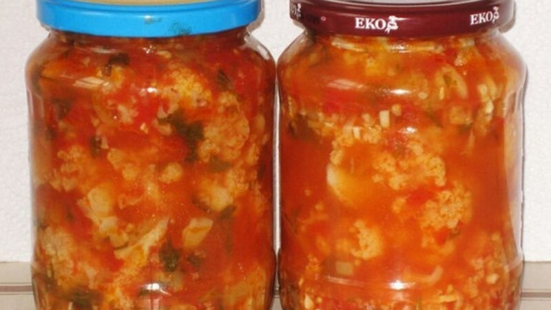 Лечо с цветной капустой