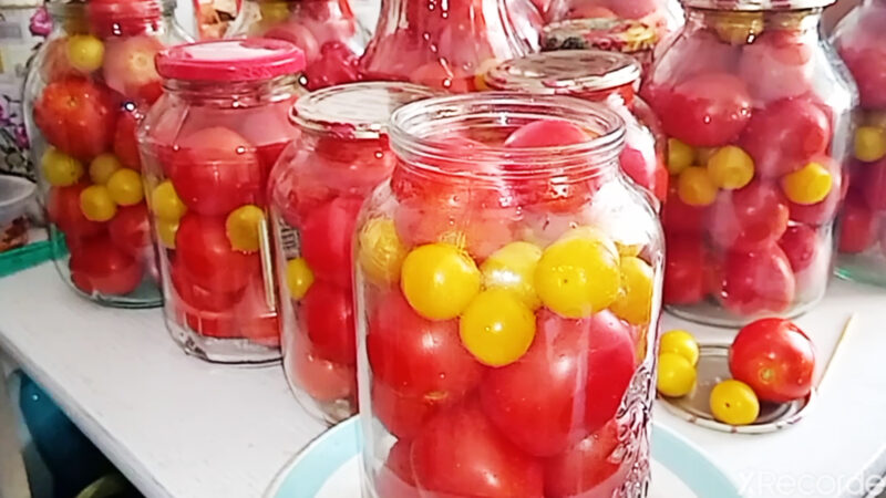 Помидоры🍅 с алычой на зиму без уксуса