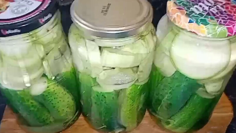 Огурцы с кабачками на зиму