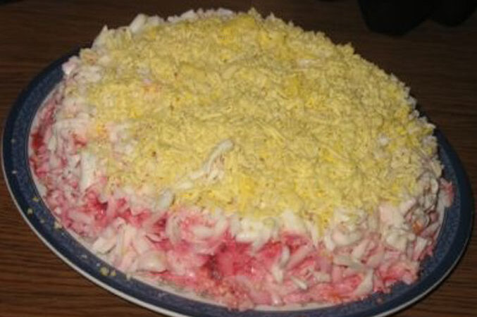 Салат «Курица в пальто»