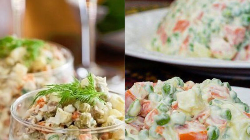 Оливье с грушей