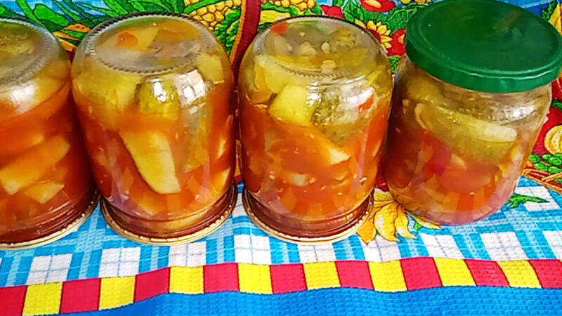 Как заготовить огурцы🥒 в кетчупе