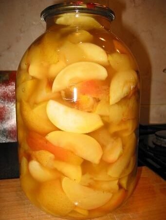 Яблоки дольками в сиропе