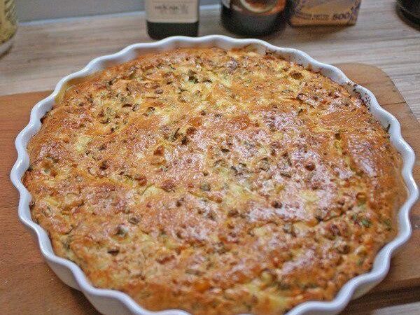 Супер-простой заливной пирог для любой несладкой начинки