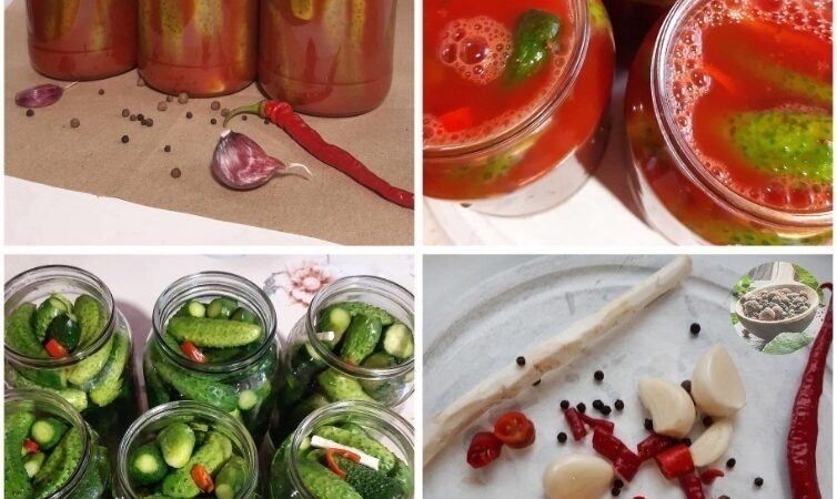 Огурцы в томатной заливке