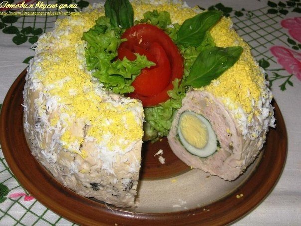 Куриный рулет «Павлиний глаз»