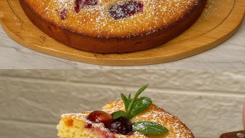 Самый простой и вкусный вишневый пирог