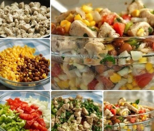 Салат с курицей и кукурузой