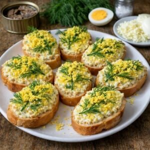 Праздничные бутерброды «Мимоза»