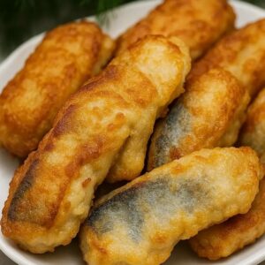 Жареная рыбка в луковом кляре