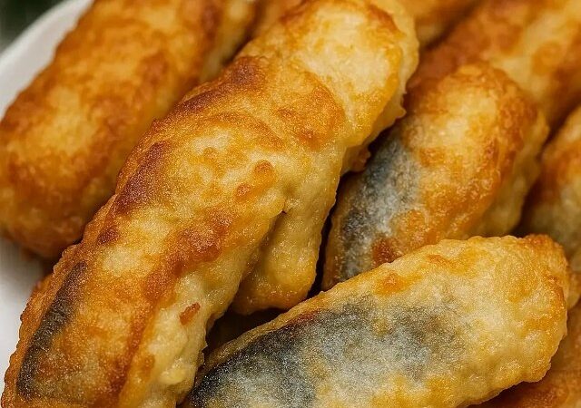 Жареная рыбка в луковом кляре