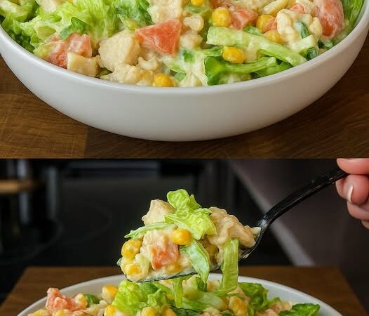 Салат с куркою та кукурудзою