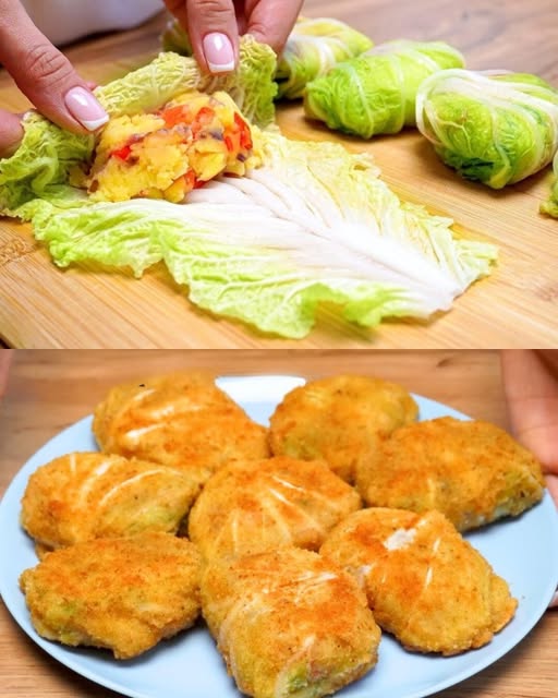 Роллы с китайской капустой и картофелем